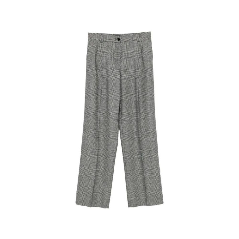 Dolce & Gabbana Women Glen Plaid Flannel Trousers